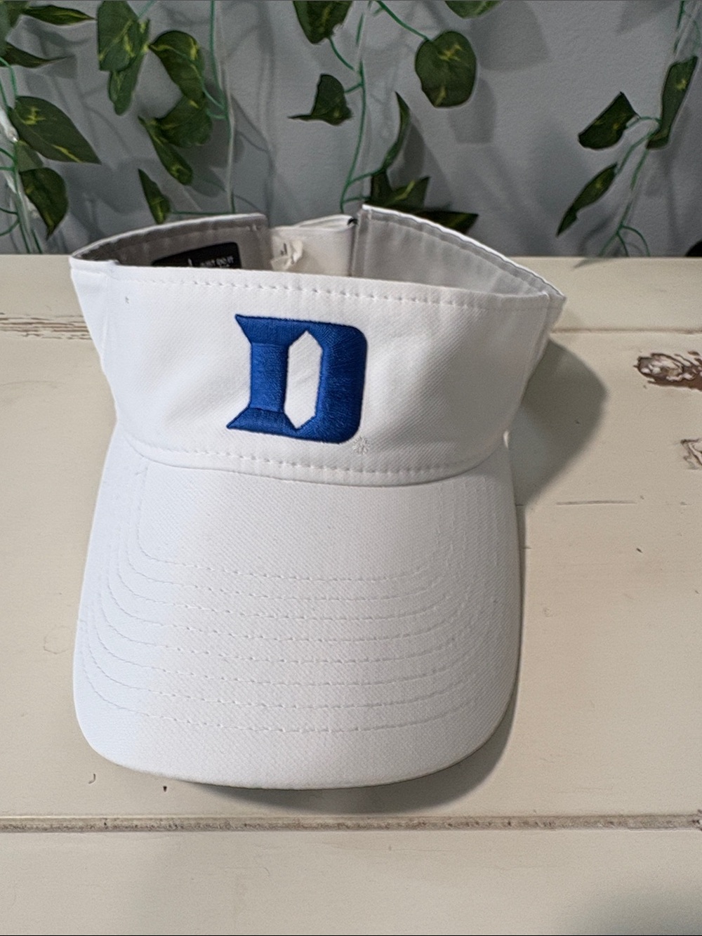 Nike Dri Fit Duke Blue Devils White Visor